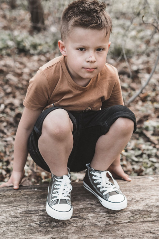 Children's High Sneakers Khaki Filemon