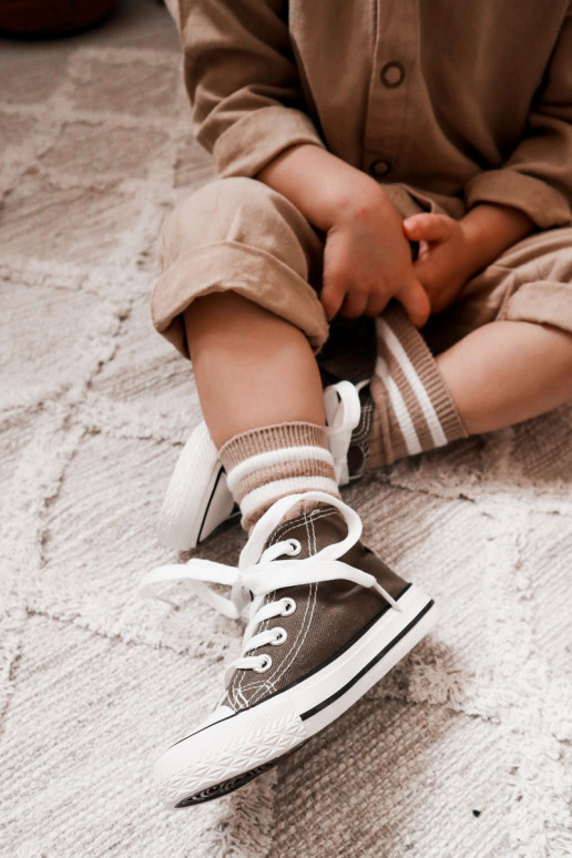 Children's High Sneakers Khaki Filemon