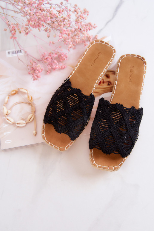 Light Women's Slippers Black Polly Light Women's Slippers Black Polly