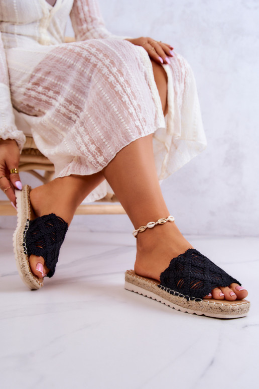 Light Women's Slippers Black Polly Light Women's Slippers Black Polly