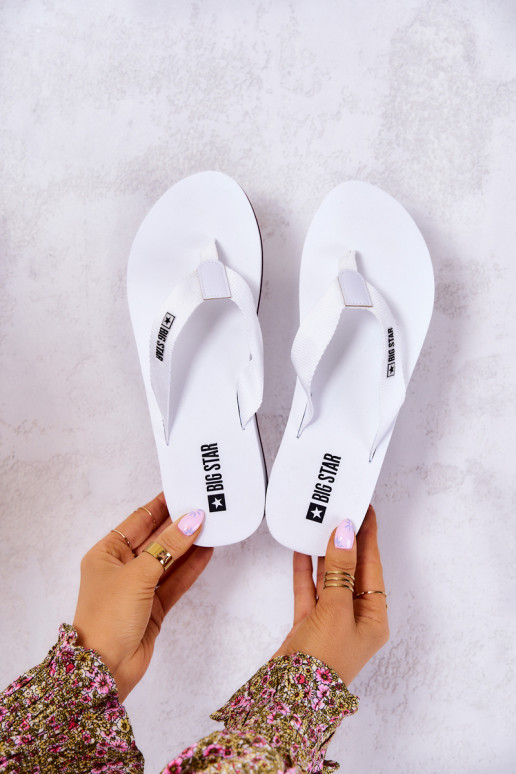 Women's flip-flops on the wedge Big Star JJ274A333 White Women's flip-flops on the wedge Big Star JJ274A333 White