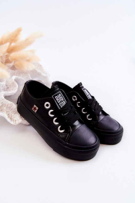 Children's Leather Sneakers BIG STAR JJ374311 Black