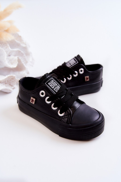 Children's Leather Sneakers BIG STAR JJ374311 Black