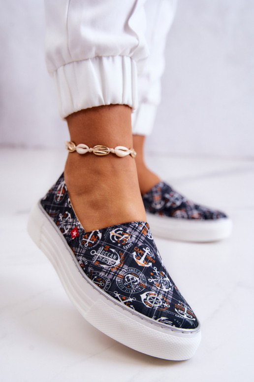 Women's Sneakers Slip On Memory Foam Big Star JJ276012 Black Women's Sneakers Slip On Memory Foam Big Star JJ276012 Black