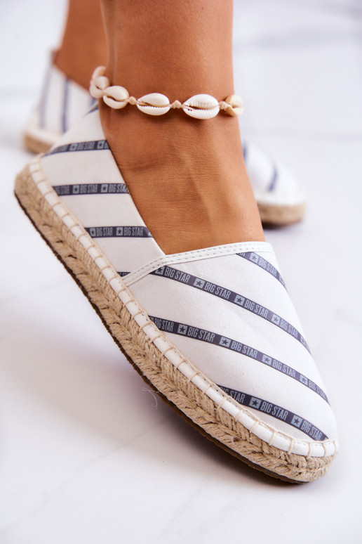 Women's Classic Espadrilles Big Star JJ274959 White Women's Classic Espadrilles Big Star JJ274959 White