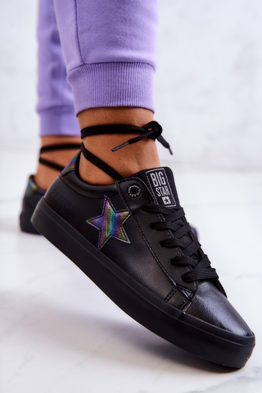 Leather Sneakers Star Big Star JJ274243 Black