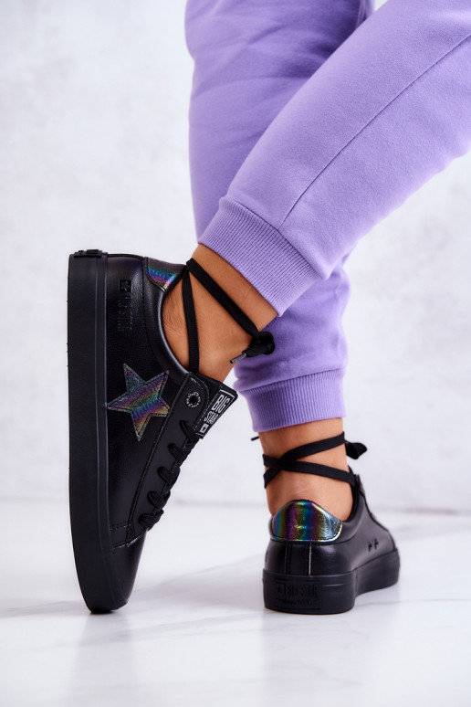 Leather Sneakers Star Big Star JJ274243 Black