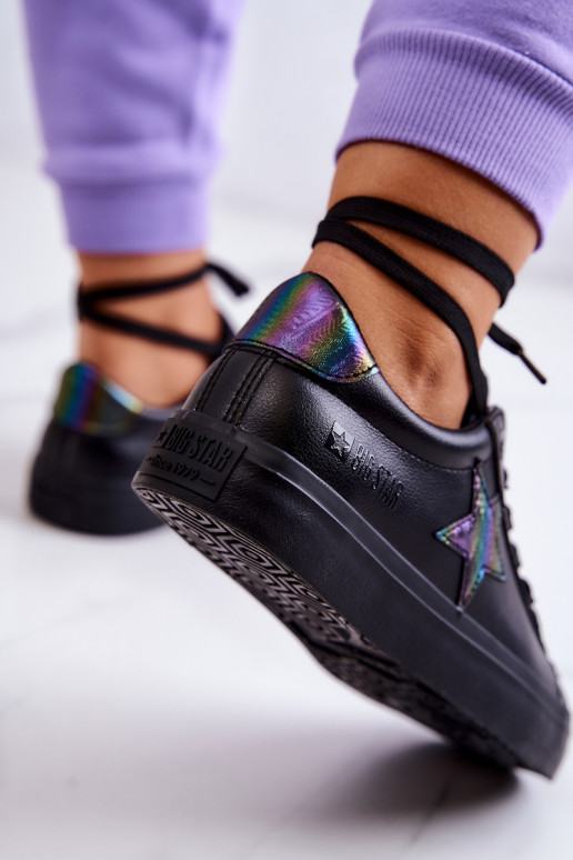 Leather Sneakers Star Big Star JJ274243 Black