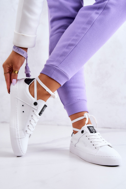 Leather Sneakers Big Star JJ274211 White and Black