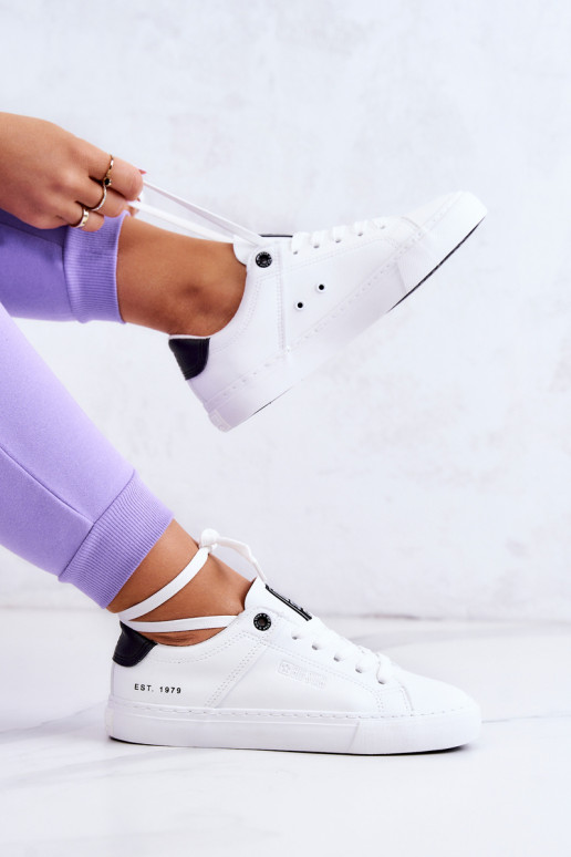 Leather Sneakers Big Star JJ274211 White and Black