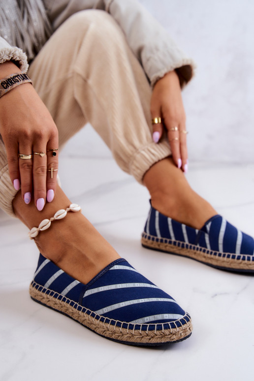 Women's Classic Espadrilles Big Star JJ274960 Navy blue Women's Classic Espadrilles Big Star JJ274960 Navy blue