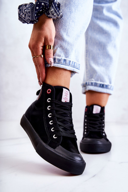 Women's High Sneakers Cross Jeans JJ2R4055C Black Women's High Sneakers Cross Jeans JJ2R4055C Black