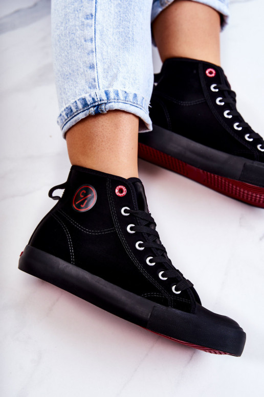 Women's High Sneakers Cross Jeans JJ2R4055C Black Women's High Sneakers Cross Jeans JJ2R4055C Black