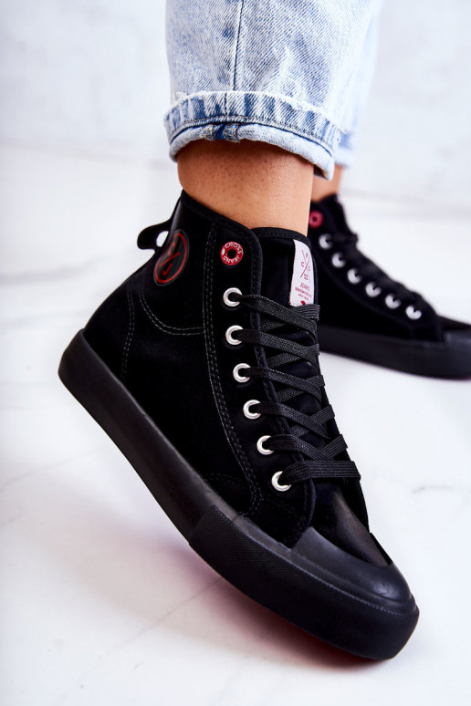 Women's High Sneakers Cross Jeans JJ2R4055C Black Women's High Sneakers Cross Jeans JJ2R4055C Black