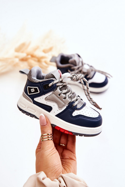 Children's High Sport Shoes Navy Blue Bruce Children's High Sport Shoes Navy Blue Bruce