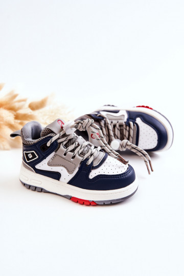 Children's High Sport Shoes Navy Blue Bruce 2