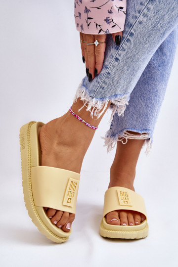 Women's Slippers Big Star JJ274A305 Yellow 2