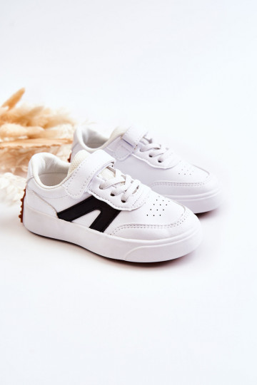 Children's Leather Low Sport Shoes Black And White Jessie 2