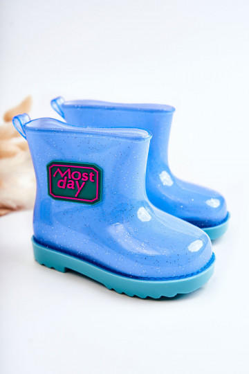 Children's Brocade Galoshes Blue Rain 2