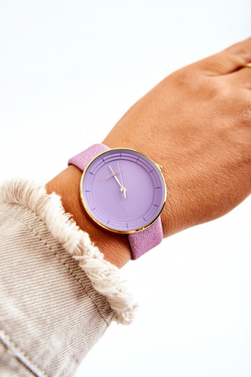 Women's Analog Suede Watch Without Nickel Ernest Purple 2