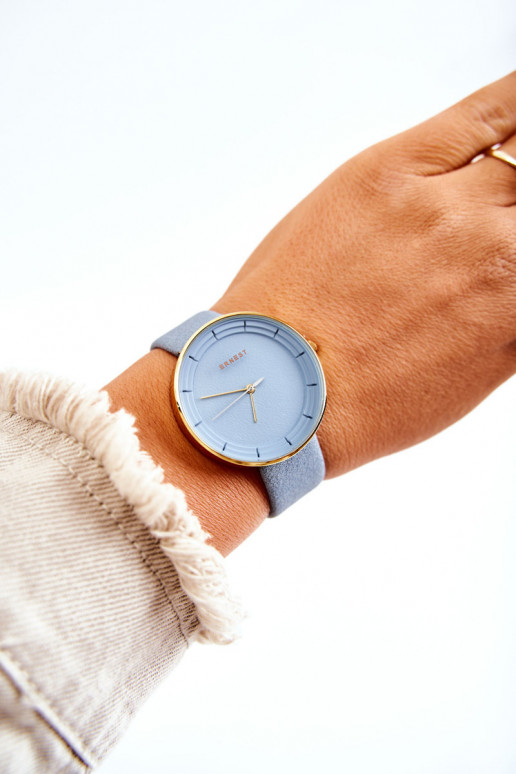 Women's Analog Suede Watch Without Nickel Ernest Blue Women's Analog Suede Watch Without Nickel Ernest Blue