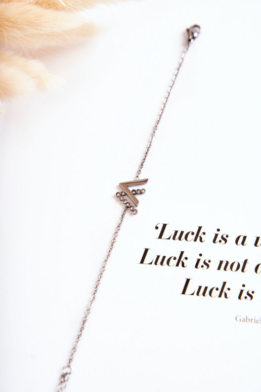 Chain Bracelet With Cubic Zirconia Silver Chain Bracelet With Cubic Zirconia Silver