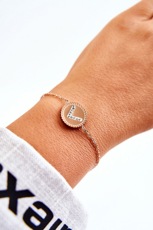 Women's Celebrity Bracelet With Ornament And Cubic Zirconia Rose Gold