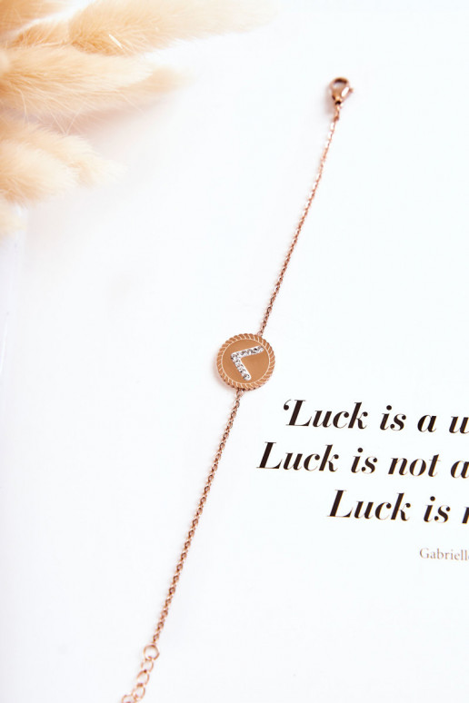 Women's Celebrity Bracelet With Ornament And Cubic Zirconia Rose Gold