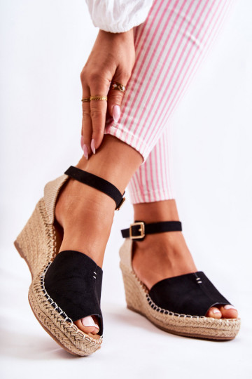 Comfortable Women's Sandals On Wedge Black Dellia 2
