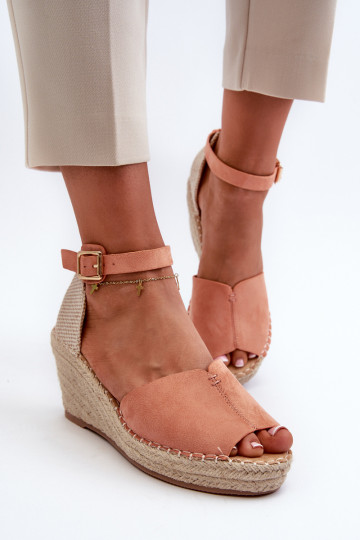 Comfortable Women's Sandals On Wedge Light pink Dellia 2