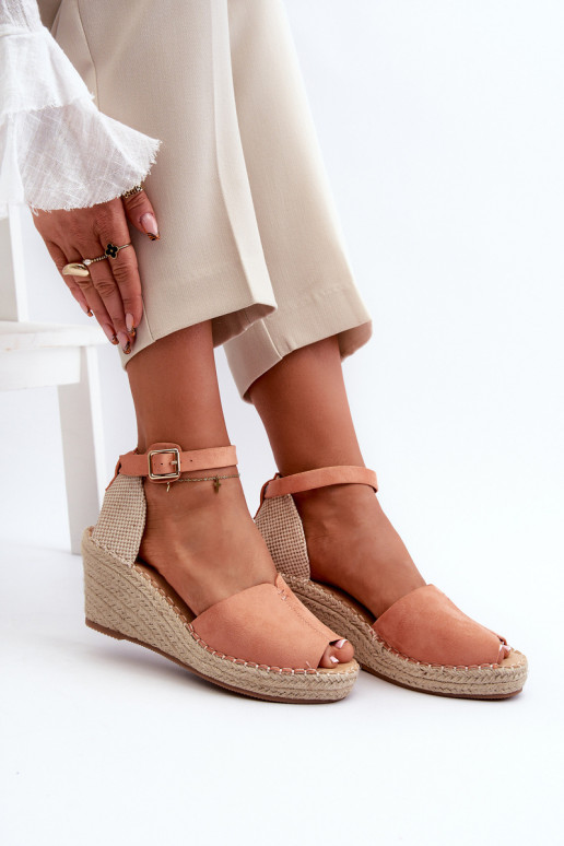 Comfortable Women's Sandals On Wedge Light pink Dellia Comfortable Women's Sandals On Wedge Light pink Dellia