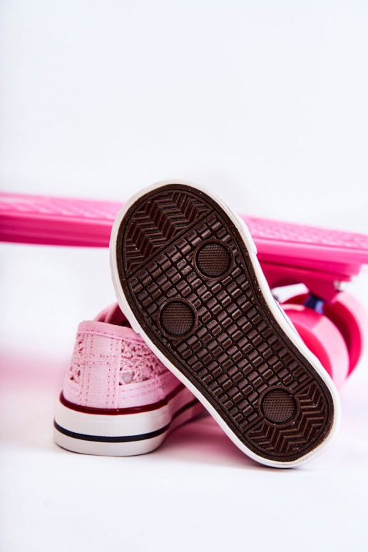 Children's Sneakers With Lace White Roly-Poly