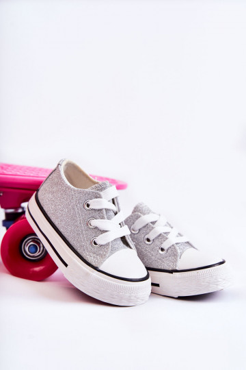 Children's Sneakers Tied Rose Silver Wella 2