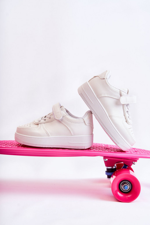 Children's Sport Shoes With Velcro White Elike