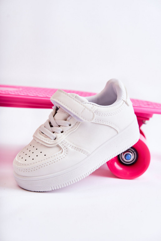 Children's Sport Shoes With Velcro White Elike