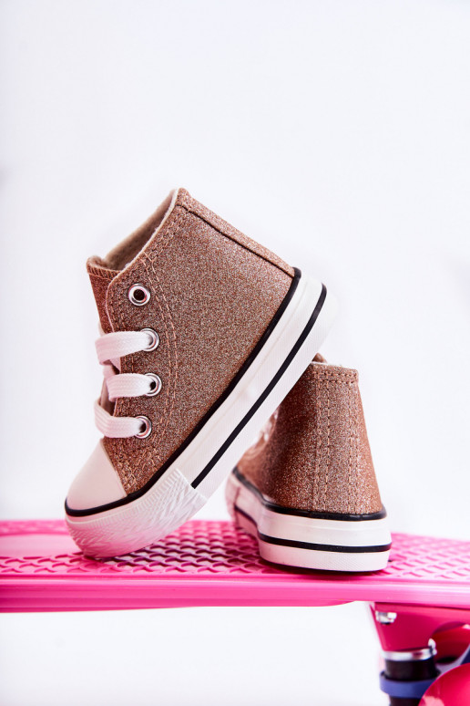 Children's High Sneakers Rose Gold Catrina