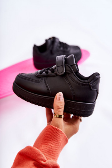Children's Sport Shoes With Velcro Black Elike 2