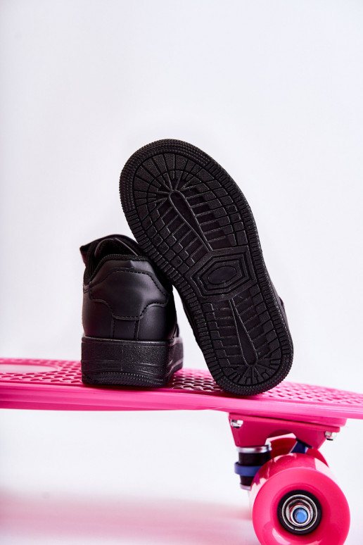 Children's Sport Shoes With Velcro Black Elike