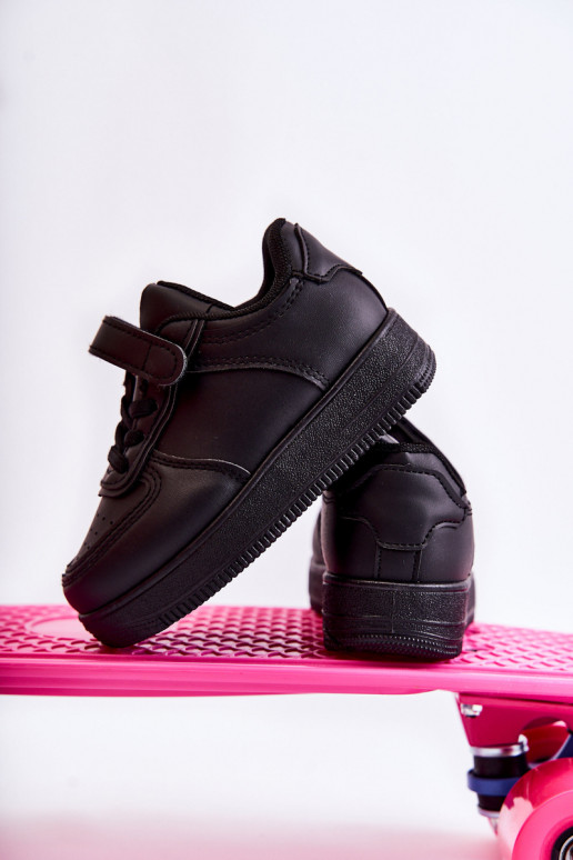 Children's Sport Shoes With Velcro Black Elike