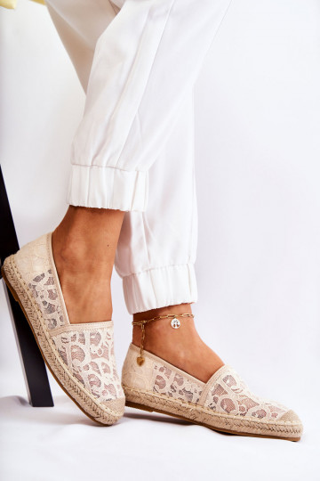 Classic Women's Espadrilles Openwork Beige Catris 2