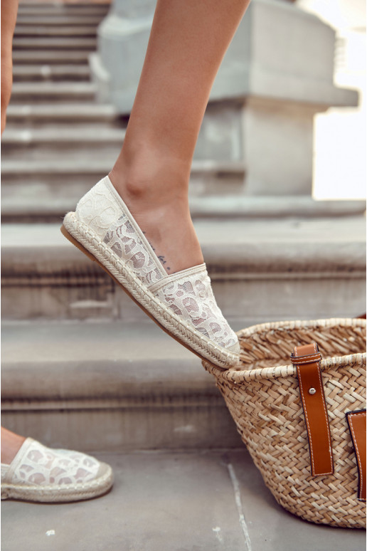 Classic Women's Espadrilles Openwork Beige Catris