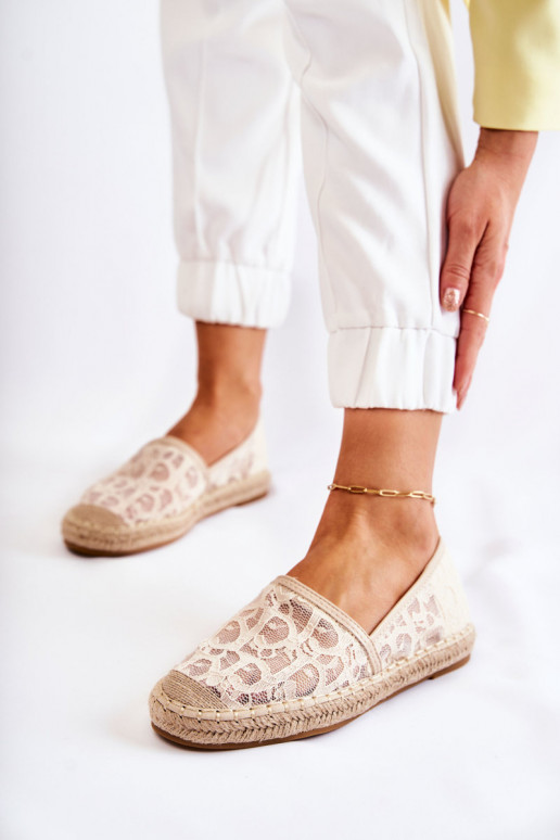 Classic Women's Espadrilles Openwork Beige Catris
