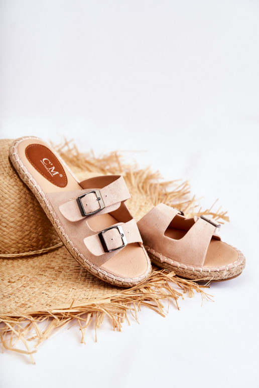 Classic Suede Women's Slippers Beige Casilda Classic Suede Women's Slippers Beige Casilda