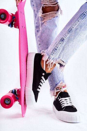 Women's Sneakers On The Platform Black Comes 2