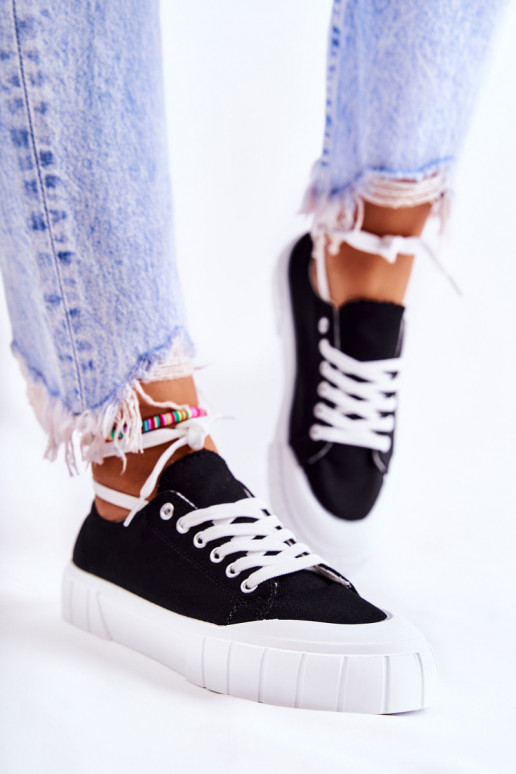 Women's Sneakers On The Platform Black Comes Women's Sneakers On The Platform Black Comes