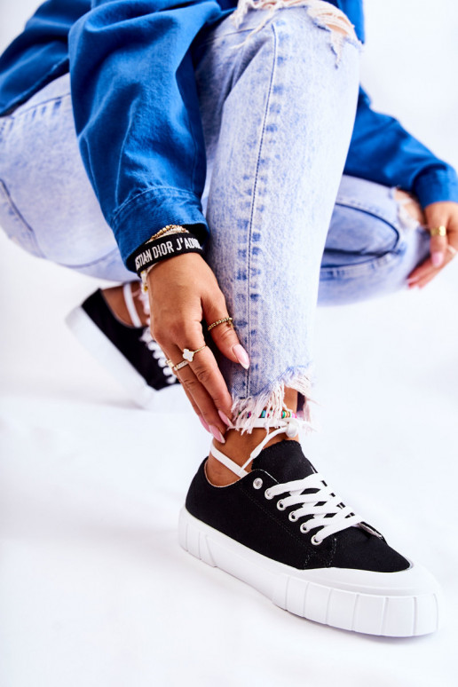 Women's Sneakers On The Platform Black Comes Women's Sneakers On The Platform Black Comes