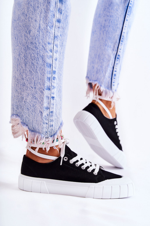 Women's Sneakers On The Platform Black Comes Women's Sneakers On The Platform Black Comes
