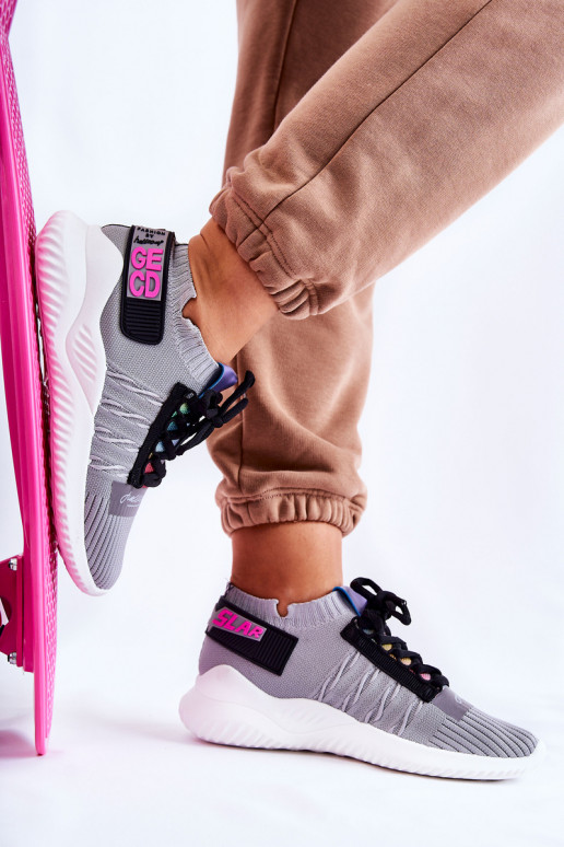 Women's Sport Shoes Slip-on Grey Klayra Women's Sport Shoes Slip-on Grey Klayra