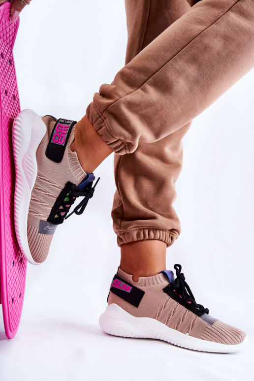 Women's Sport Shoes Slip-on Beige Klayra Women's Sport Shoes Slip-on Beige Klayra