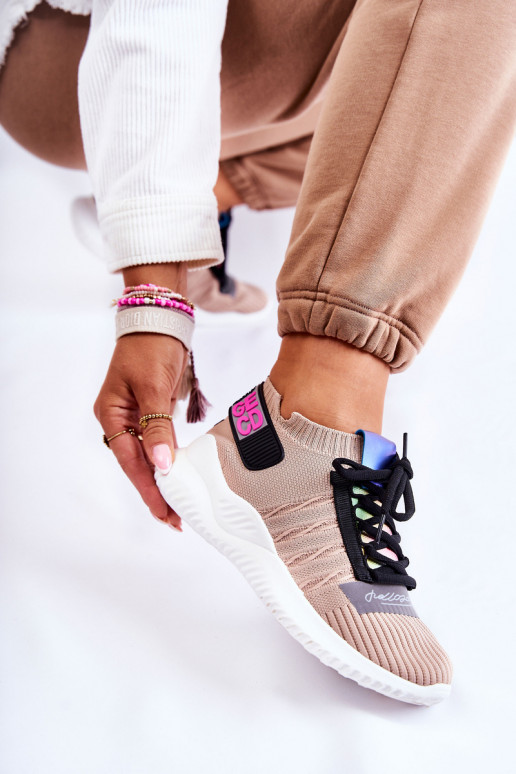 Women's Sport Shoes Slip-on Beige Klayra Women's Sport Shoes Slip-on Beige Klayra